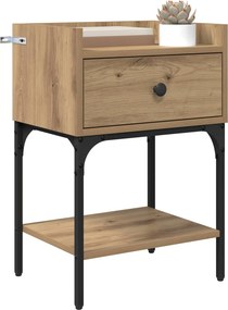 vidaXL Κομοδίνο 2 τεμ. Artisan Oak 40 x 29 x 60 εκ Επεξεργασμένο Ξύλο