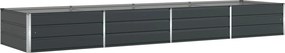 vidaXL Γλάστρα Ανθρακί 385 x 100 x 45 εκ Επικαλυμμένος Χάλυβας