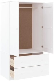 vidaXL Ντουλάπα ALTA Λευκή 90 x 55 x 170 εκ. από Μασίφ Ξύλο Πεύκου