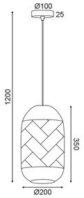 ΚΡΕΜΑΣΤΟ ΦΩΤΙΣΤΙΚΟ 1ΧΕ27 RATTAN+ΞΥΛΟ D20XH120CM COCONUT - OD761P20RW