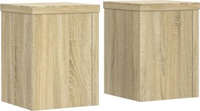 vidaXL Βάσεις Φυτών 2 Τεμ. Sonoma Δρυς 15x15x20 εκ. Επεξεργασμένο Ξύλο