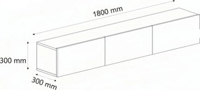 Έπιπλο Τηλεόρασης Τραβερτίνη EFAFUN 180x30x30