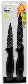 Μαχαίρια (Σετ 2Τμχ.) Με Πλαστική Λαβή 804207 23 & 18cm Black Ankor Stainless Steel