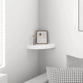 vidaXL Ράφι Γωνίας Πλωτή Γυαλιστερή Λευκή 25x25x3,8 εκ. από MDF