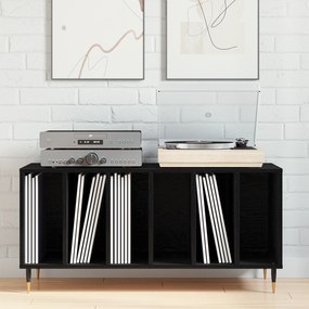 vidaXL Ντουλάπα Δίσκων Μαύρο Δρυς 100x38x48 εκ Επεξεργασμένο Ξύλο