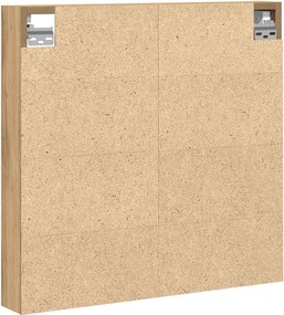 vidaXL Βιτρίνα Επιτοίχιο Artisan Oak 60 x 8,5 x 58 εκ