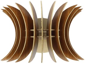 Φωτιστικό Τοίχου - Απλίκα 390FLH2103 28x20x20cm E27 40W Walnut Opviq