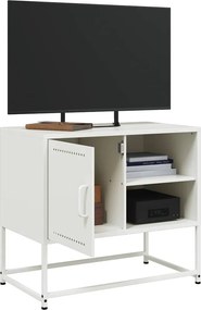 vidaXL Έπιπλο Τηλεόρασης Λευκό 68x39x60,5 εκ. από Χάλυβα