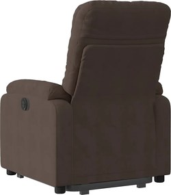vidaXL Πολυθρόνα Ηλεκ. Ανακλινόμενη Ανύψωση Καφέ Ύφασμα Μικροϊνών
