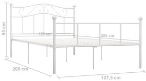 ΠΛΑΙΣΙΟ ΚΡΕΒΑΤΙΟΥ ΛΕΥΚΟ 120 X 200 ΕΚ. ΜΕΤΑΛΛΙΚΟ 284518