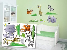 Διακοσμητικά αυτοκόλλητα τοίχου Ζώα ζωολογικού κήπου - 50x70