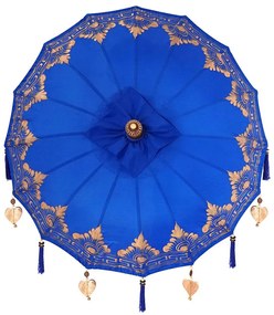 vidaXL Μπαλινέζικη Ομπρέλα Μπλε 95 x 95 x 260 εκ. Βαμβάκι