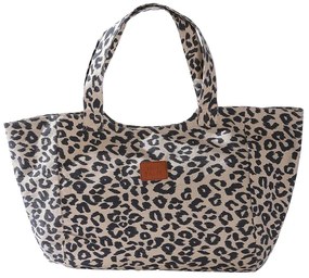 Τσαντα Θαλασσης Cheetah 41X39X24  - Μπέζ/Μαύρο - Nef-Nef Homeware