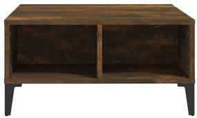 vidaXL Τραπεζάκι Σαλονιού Καπνιστή Δρυς 60x60x30 εκ. από Μοριοσανίδα