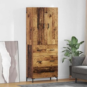 Highboard Παλιό Ξύλο 69,5 x 34 x 180 εκ. Επεξεργασμένο ξύλο