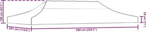 vidaXL Κάλυμμα Τέντας Εκδηλώσεων Κρεμ 3 x 6 μ.
