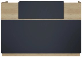 Γραφείο reception Lotus pakoworld σε χρώμα φυσικό - ανθρακί 180x70x110εκ