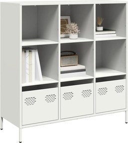 vidaXL Ντουλάπι Λευκό 101,5x39x103,5 εκ. από Χάλυβα