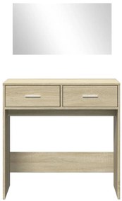 vidaXL Μπουντουάρ με Καθρέφτη Sonoma Δρυς 80 x 39 x 80 εκ.