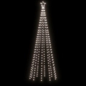 vidaXL Χριστουγεννιάτικο Δέντρο Κώνος 310 LED Ψυχρό Λευκό 100x300 εκ.