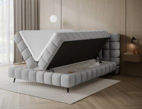 Επενδυμένο κρεβάτι Sober-140 x 200-Γκρι Ανοιχτό