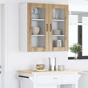 vidaXL Ραφιέρα τοίχου PORTO 2 pcs Artisan Oak Επεξεργασμένο ξύλο