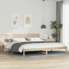 vidaXL Σκελετός Κρεβατιού Καφέ 180 x 210 cm Μασίφ ξύλο πεύκου
