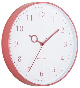 Ρολόι Τοίχου Loupe KA5992RD 30x4,2cm Blush Red Karlsson Πολυπροπυλένιο