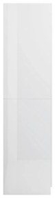 Ντουλάπα Γυαλιστερό Λευκό 80 x 52 x 180 εκ. από Μοριοσανίδα - Λευκό