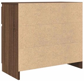 Συρταριέρα με Συρτάρια καφέ δρυς 71x35x65 εκ. Επεξ. Ξύλο - Καφέ