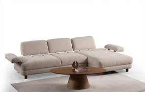 Corner Sofa-Bed Nice L Corner Right - Cream Cream