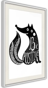 Αφίσα - Positive Fox - 30x45 - Μαύρο - Με πασπαρτού