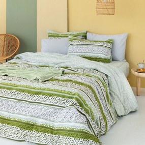 Σεντόνια Υπέρδιπλα (Σετ) Palamaiki Fashion FL6195 Πράσινο ΧΩΡΙΣ ΛΑΣΤΙΧΟ 240x260
