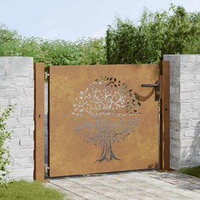 vidaXL Πύλη Κήπου 100 x 100 cm Ατσάλι με Επικάλυψη Πούδρας Κλειδώσιμο