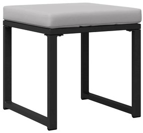 vidaXL Εξωτερικά Έπιπλα με μαξιλάρι 4 pcs Ανοιχτό γκρι Πολυεστέρας