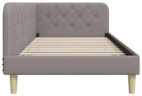 vidaXL Κρεβάτι Γωνίας Taupe 100 x 200 cm ύφασμα