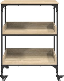 vidaXL Καρότσι Κουζίνας Δρύς Sonoma 60 x 41 x 80,5 εκ.