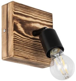 Φωτιστικό Τοίχου - Απλίκα Cup 203-0062 14,5x14x15cm 1xE27 Brown-Black GloboStar