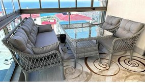 Σετ Κήπου Ανοιχτό Γκρι EGREGA 170x56x78