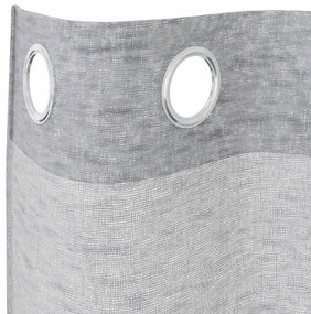 vidaXL Κουρτίνες με κουρτίνες 2 pcs Σκούρο γκρι 140x175cm Πολυεστέρας