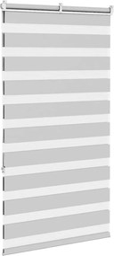 vidaXL Ζέβρα τυφλή Ανοιχτό Γκρι Πλάτος υφάσματος 80,9 εκ. Πολυεστέρας