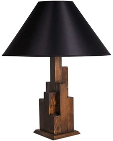 Φωτιστικό Επιτραπέζιο Kule 534LUN1124 Φ45x57cm E27 60W Walnut-Black Opviq