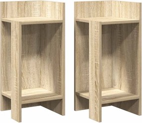 vidaXL Τραπεζάκια 2 τεμ. με ράφι Sonoma Δρυς 25,5x27x60 εκ.