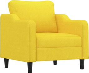 vidaXL Πολυθρόνα Ανοιχτό Κίτρινη 60 εκ. Υφασμάτινη