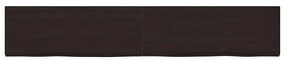 vidaXL Ράφι Τοίχου Σκούρο Καφέ 220x40x(2-4) εκ. Επεξ. Μασίφ Ξύλο Δρυός