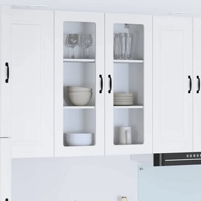 vidaXL Ραφιέρα τοίχου LUCCA Λευκό 80 x 31 x 100 εκ. Επεξεργασμένο Ξύλο