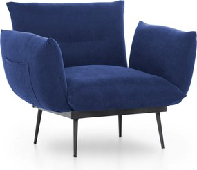 Πολυθρόνα Σκούρο Μπλε JAX SOLO 80x90x95