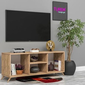 Stewehome Έπιπλο τηλεόρασης με ράφι από mdf Λευκό 70x24x10 cm