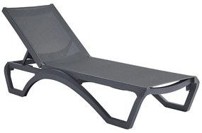 Ξαπλώστρα Ανακλινόμενη 5 Θέσεων 251427 190x69x31,5cm Dark Grey