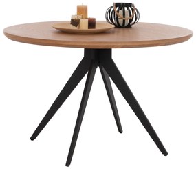 ΤΡΑΠΕΖΙ ΤΡΑΠΕΖΑΡΙΑΣ ΣΤΡΟΓΓΥΛΟ ΜΕ ΚΑΠΛΑΜΑ ΔΡΥΟΣ ΡΟΥΣΤΙΚ ΣΤΥΛ Φ120x75Υ εκ.FB99307.01 0533817